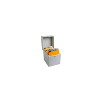 Boîte à fiches Metalib - Classement de 500 fiches verticales - 148x105mm à 150x105mm - Gris - Exacompta