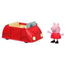 La voiture rouge de peppa pig - 1 figurine peppa le cochon - univers miniature - HASBRO