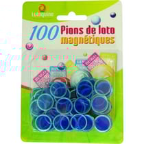 100 pions magnetiques bleu - lotoquine accessoire loto