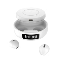 Ecouteurs Bluetooth Sans Fil Réduction De Bruit Affichage LED Ergonomique Blanc YONIS