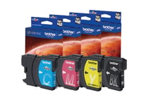 Pack de 4 cartouches d'encre Brother LC1100HYVALBP - Noir, Jaune, Cyan, Magenta