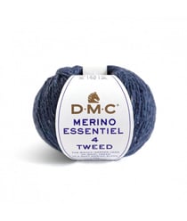 Pelote de laine Merino Essentiel 4 Tweed - DMC 903 Bleu