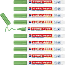 Lot de 10 marqueurs craie liquide - EDDING - vert métallisé - 1-2 mm