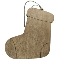 Chaussette de Noël personnalisable en bois