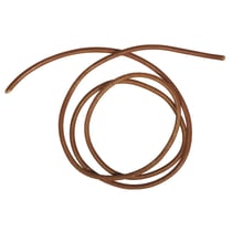 Lanières rondes en cuir de boeuf, 2mm ø, brun moyen, 100 cm, 2 pièces