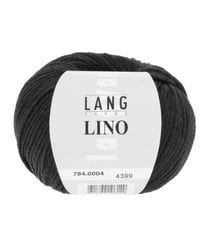 Pelote de lin à tricoter Lino - Lang Yarns 4 Noir