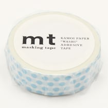 Masking Tape - Pois bleu iceberg - 7 m x 15mm