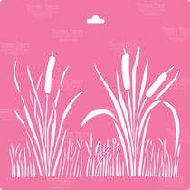 Pochoir plastique souple réutilisable 30 x 30 cm Fabrika Decoru JONC 009