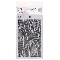 Pochoir plastique souple réutilisable 24 x 14.5 cm Ciao Bella DRY LEAVES 63