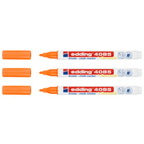 Lot de 3 marqueurs craie liquide - EDDING - Orange fluorescent - Pointe 1-2 mm
