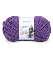 Pelote de laine à tricoter ALASKA - 100gr - Gründl Violet (24)