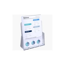 Distributeur - Présentoir - Prospectus - A4 - 1 compartiment - Transparent