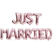 Ballons Aluminium Mariage - Just Married - Rose - 36 cm