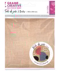 Toile de Jute - 350 x 350 mm - Graine Creative Marron