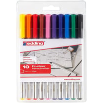 Feutre fin 0,3 mm - EDDING - Office Liner - Assorti - Étui de 10