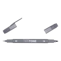 Lot de 6 feutres double pointe 0,8 et 0,3 mm - TOMBOW - Gris - TwinTone