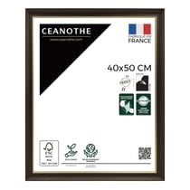 Cadre photo Luna ébène doré 40x50 cm