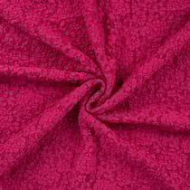 Tissu Dentelle Fleurs gaufrées Rose fuchsia - Au mètre