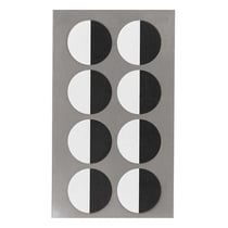 32 autocollants yeux ronds blanc et noir - 2,5 cm