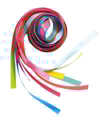 Ruban satin polyester 80 cm x 9 mm Assortiment de 10 couleurs