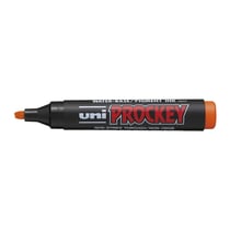 Lot de 12 marqueurs permanents - UNI-BALL - PROCKEY PM126 - Pointe biseautée large 5,7 mm - Orange