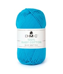 Coton à tricoter 100% Baby Cotton - DMC - certifié Oeko-Tex 786 Bleu