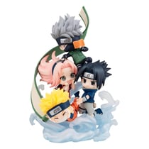 Naruto Shippuden - Statuette FigUnity Gather here, Team 7 13 cm - Megahouse