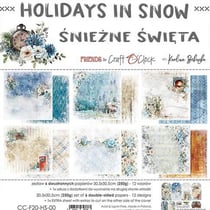 6 papiers scrapbooking 30 x30 cm Craft O' Clock HOLIDAYS IN SNOW