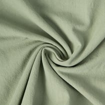 Tissu Coton Lavé aspect Lin uni Vert amande