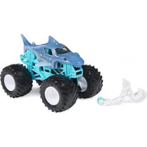 Monster jam megalodon - vehicule miniature metal bleue - spin master