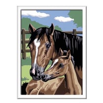 Creart chevaux tendresse 18x24cm - numero d'art animaux - ravensburger - 258116 - peinture