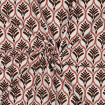 Tissu Jersey Coton imprimé Alvé fleuris sur fond Blanc