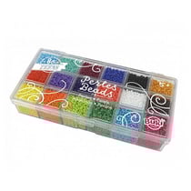 Boite de perles de rocaille opaques
