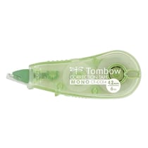Roller correcteur jetable TOMBOW MONO CCE - Lot de 6 - 4,2 mm x 6 m - Vert