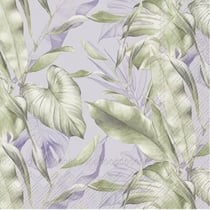 Lot de 4 serviettes en papier découpage collage 33 cm FEUILLE DE BAMBOU N 808