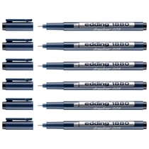 Lot de 6 feutres de précision pointe calibrée 0,2 mm - EDDING - Noir