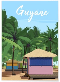 Affiche Guyane | A3 : 29,7x42cm