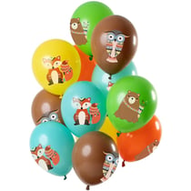 Bouquet 12 Ballons Animaux de la Forêt Multicolore