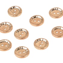 Lot de 3 boutons ronds alliage 4 trous 11mm or