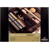 Peinture aquarelle - 42 godets + accessoires - Coffret bois - Rembrandt