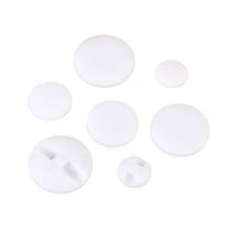 Lot de 6 boutons tunnel classique blanc