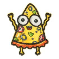 Lot de 3 écussons thermocollants fun pizza 5cm x 4cm
