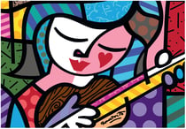 Puzzle 1000 pièces - Romero Britto - Girl with guitar - Bluebird Puzzle
