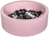 Piscine à balles Aire de jeu + 150 balles rose noir,blanc,gris - Velinda