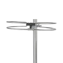 Nedis Antenne Radio FM Extérieure 87.5 à 108 MHz avec Gain 4 dB en Aluminium Noir / Argent