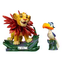 Disney - Pack 2 statuettes Master Craft Le Roi lion Little Simba & Zazu 31 cm - Beast Kingdom Toys