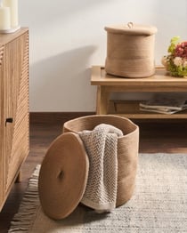 Corbeille Coton Beige SILOPI - Beliani