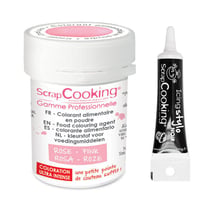 Colorant alimentaire en poudre rose poudré + Stylo glaçage noir