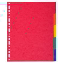 Intercalaires en véritable carte lustrée souple 225g/m2 FSC® avec 5 onglets neutres - Couleurs assorties - x 25 - Exacompta