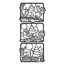 1 planche de stickers autocollants peel off doré NOEL SAPIN RENNE 7051